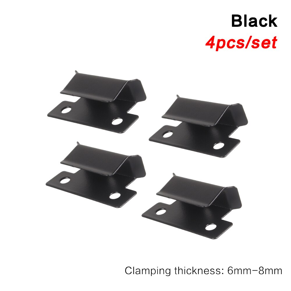 XCR3D 4 sztuk części drukarki 3D podgrzewane łóżko szklane platformy uchwyt zacisk klip płyta ze stali nierdzewnej uchwyt z kołatka Ender 3: 4pcs Black