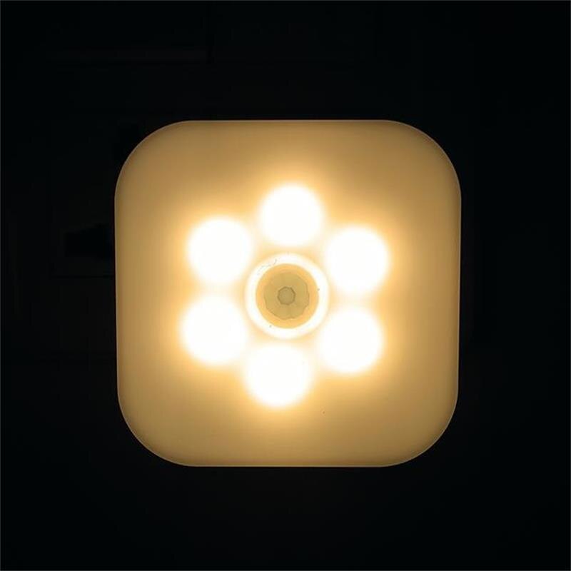 Night Light With EU Plug Smart Motion Sensor LED Toilet Lamp Home Staircase Closet Aisle WC Bedside Lamp For Hallway Pathway A1: Warm White