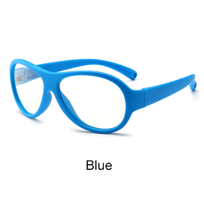 Ralferty børn anti-blå briller dreng barn pilot brillerammer fleksible  tr90 sorte computerglas  a001: Blå