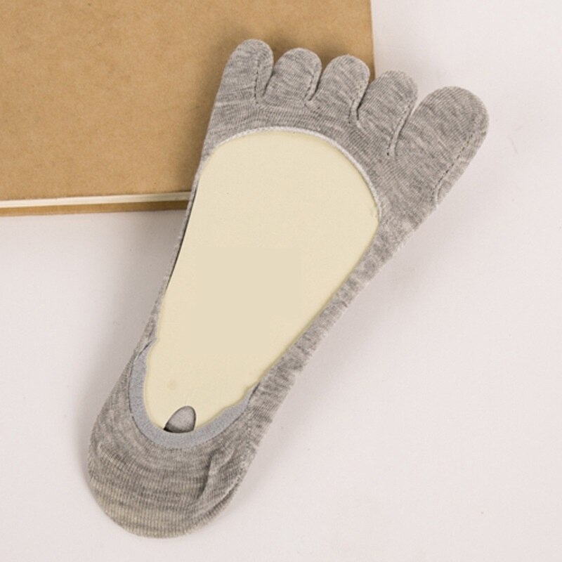 [Cosplacool] 1 Paar Zomer Mode Vrouwen Snoep Kleur Vijf Vinger Tenen Sok Onzichtbare Antislip Enkel Katoen blend Sokken Meias: 3
