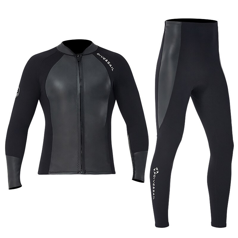 DIVE&amp;SAIL 2MM Leather Neoprene Diving Suit Men&#39;s Split Warm Snorkeling Wetsuit Pants Female Plus Size Cold-proof Surfing Suit