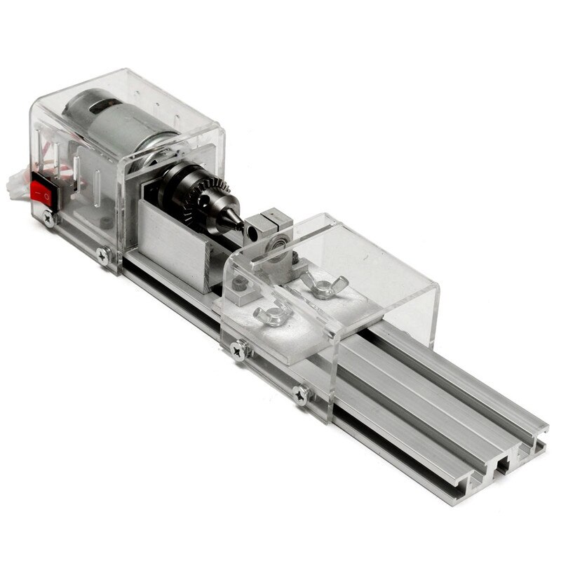 100W Mini lathe machine tools DIY Woodworking Buddha Pearl Grinding Polishing Beads Wood lathe Drill Rotary Tool DC 24V