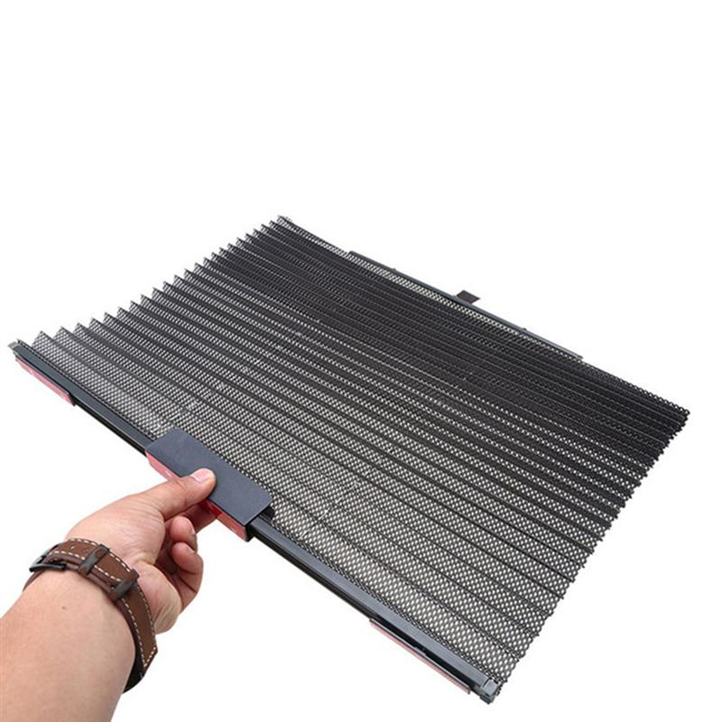 Fenêtre latérale de voiture pare-soleil rideau rétractable pare-soleil automatique stores voiture pare-soleil protecteur (noir)