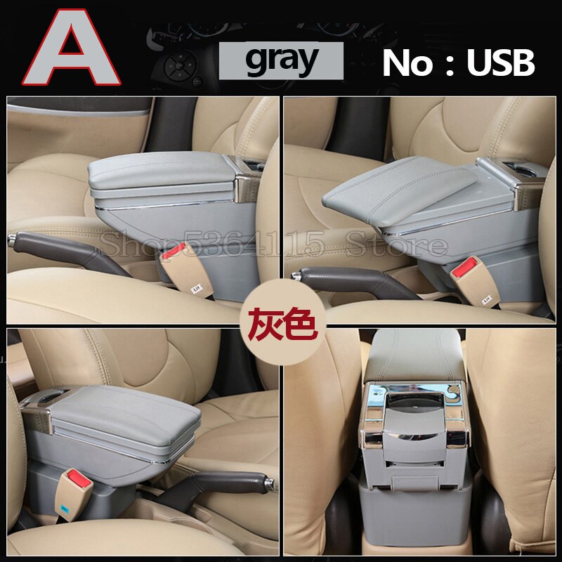 Für Nissan Juke armlehne Kasten USB Ladung erhöhen Doppel schicht zentralen Speicher inhalt tasse Halfter aschenbecher zubehör armlehnen: A  grau  Nein USB