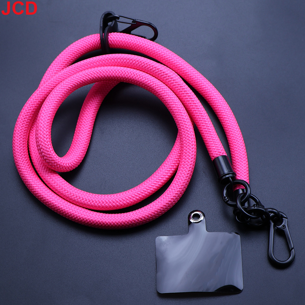 Phone Lanyard Adjustable 1cm Diameter Outdoor Universal Case Crossbody Shoulder Card Neck Cord Clip Hang Anti-lost Wrist Strap: Blue / Green