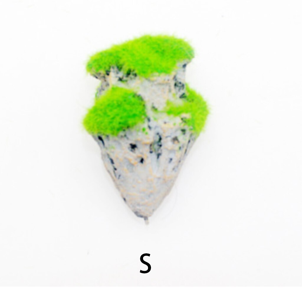 Floating Rock Suspended Simulation Artificial Stone Aquarium Decor Fish Tank Decoration Green Floating Pumice Pet Accessories: S