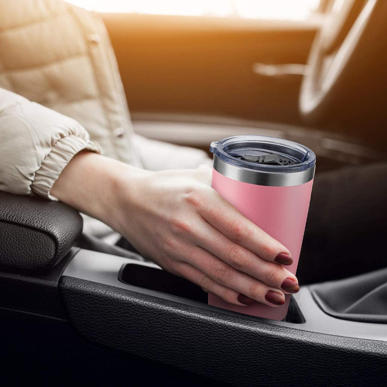 20oz Thermal Cups for Cold Beer Leakproof Thermal mug Stainless Steel Water Bottle Keep Water Coffee Drinkware