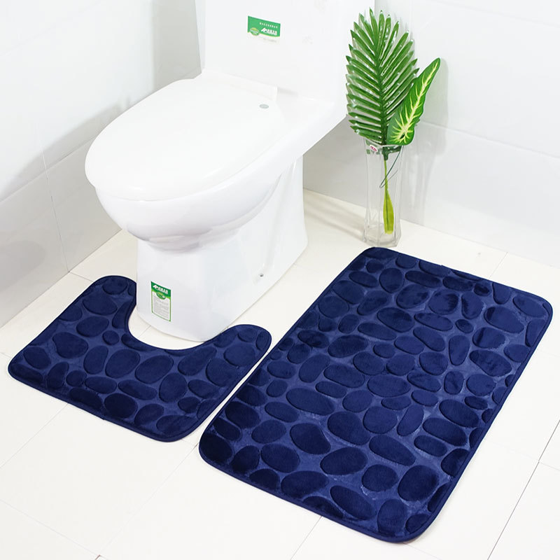 Set Van 3 Badkamer Badmat Set Wc Zachte Antislip 2Pcs Badmat Badkamer Tapijt Douche Tapijten Set wc Deksel Cover Vloermatten