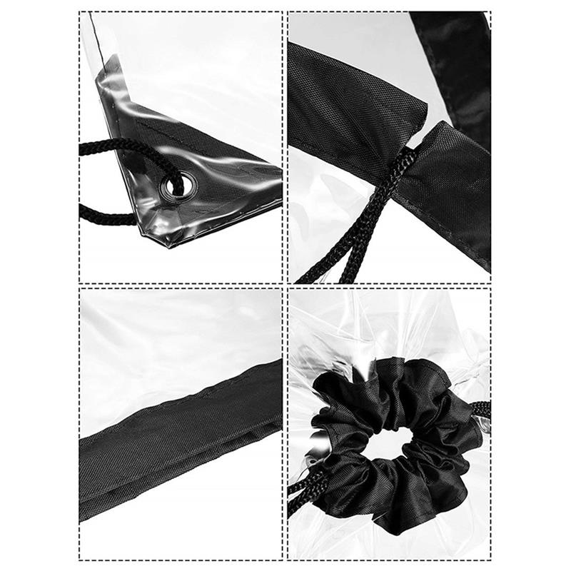 Clear Trekkoord Rugzak Draagbare Tasje Transparante Toilettas Opbergtas PVC Plastic Pull String Tas voor Reizen