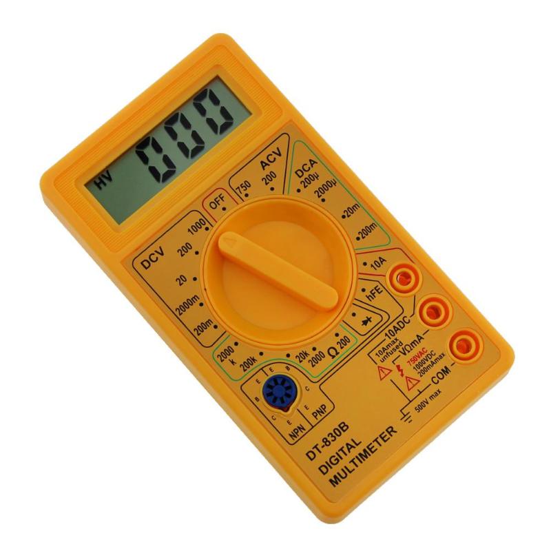 DT830 Digital Multimeter Voltmeter Ammeter Ohmmeter DC10V~1000V 10A AC 750V Current Tester Test LCD Display