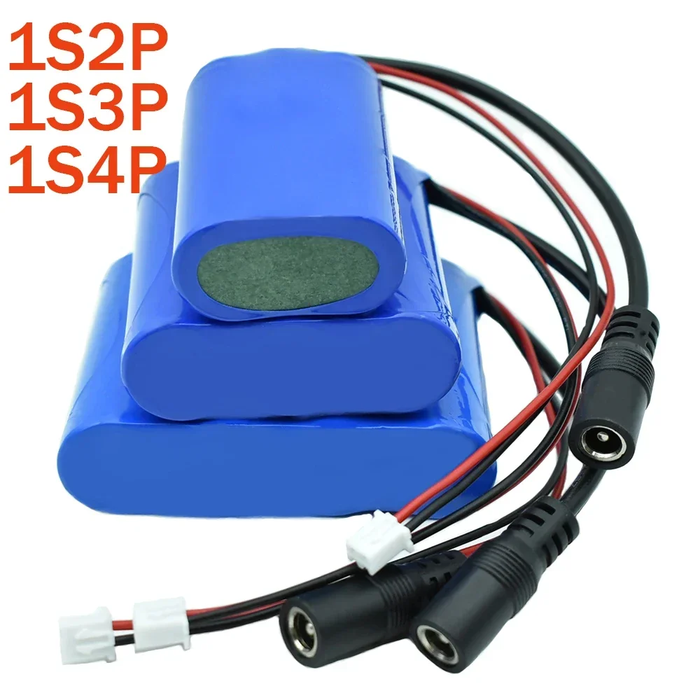 3.7V 18650 Lithium Battery 1s2p 1s3p 1s4p for Microcontroller LED Outdoor Light Bluetooth Speaker Audio Backup Power Supply