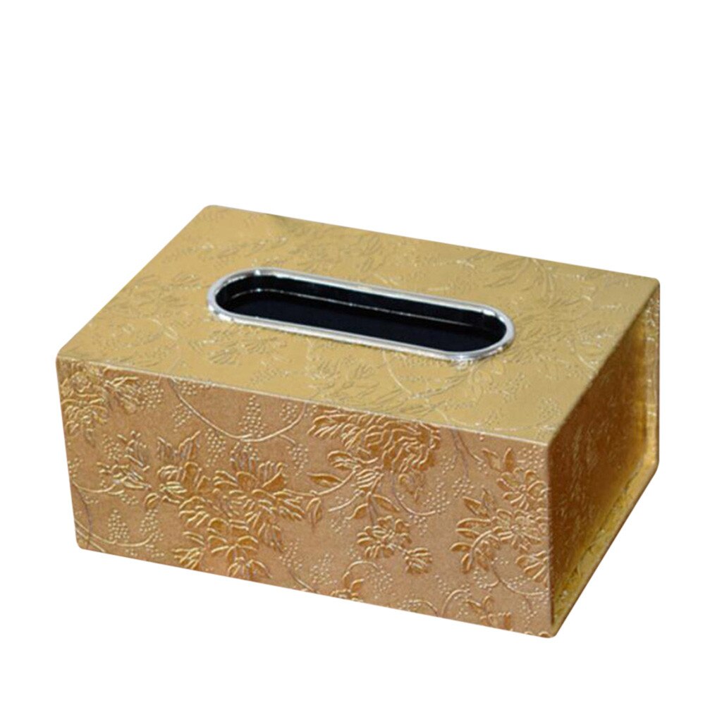 Leather Tissue Box European Napkin Tray Boxes Medium Leather Car Tissue Box Holder Box Case Pouch Table Tissue Holder: 13
