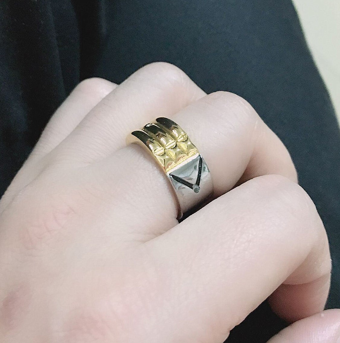 Zeven Zegeningen S spinning ring met rvs talisman amulet atlantis ring voor vrouwen mannen zilver goud twee kleuren