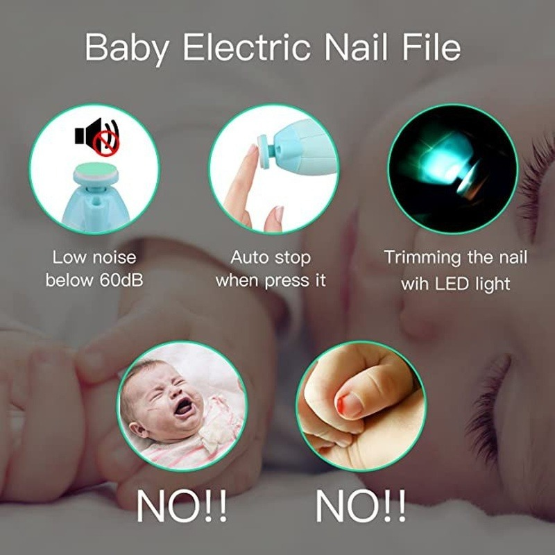 freundlicher Baby Nagel Trimmer 6-stück Elektrische Baby Manikübetreffend Pedikübetreffend Nagel Knipser Cutter Schere Pflege einstellen