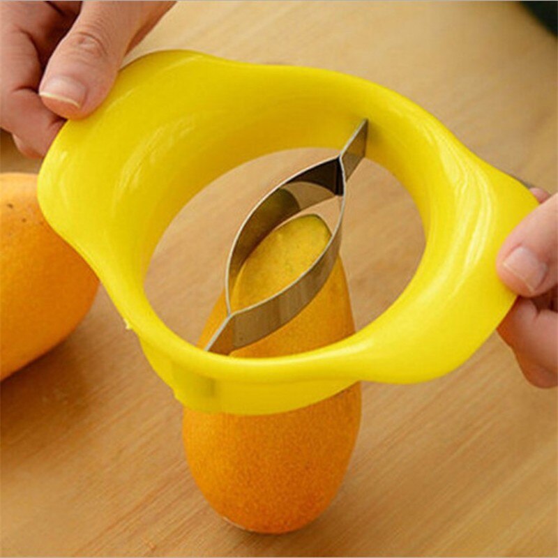 1pcs Mango Splitter Slicer Fruit Cutter Pitter Craft Kitchen Tool Stainless Steel Kitchen Gadget Accessories Peach Slicer Cutter