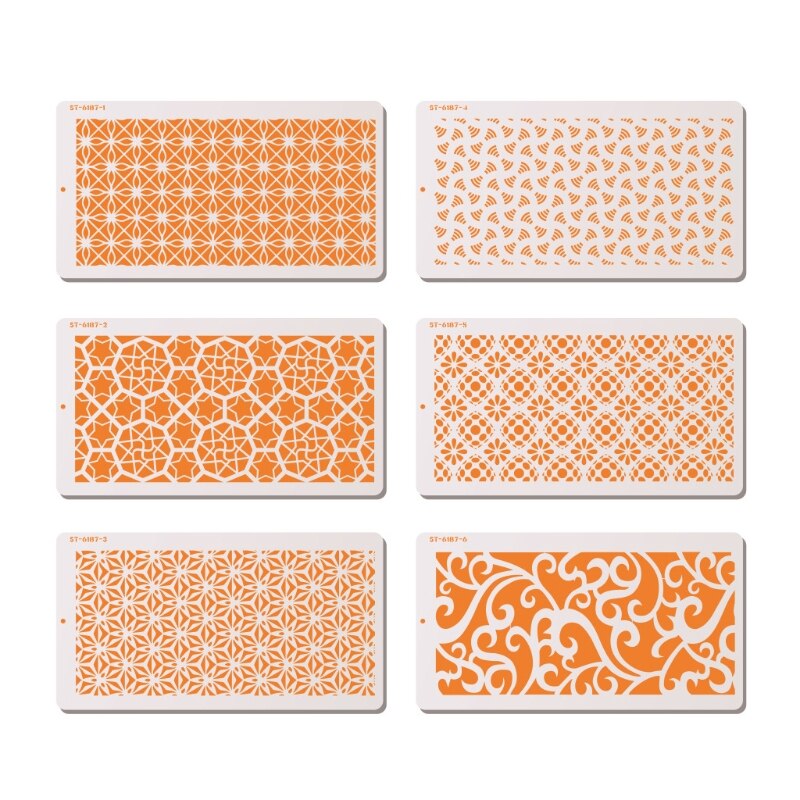 PET Fondant Printing Stencil Hollow Cake Edge Decoration Template Baking Gadgets M6CE: 9