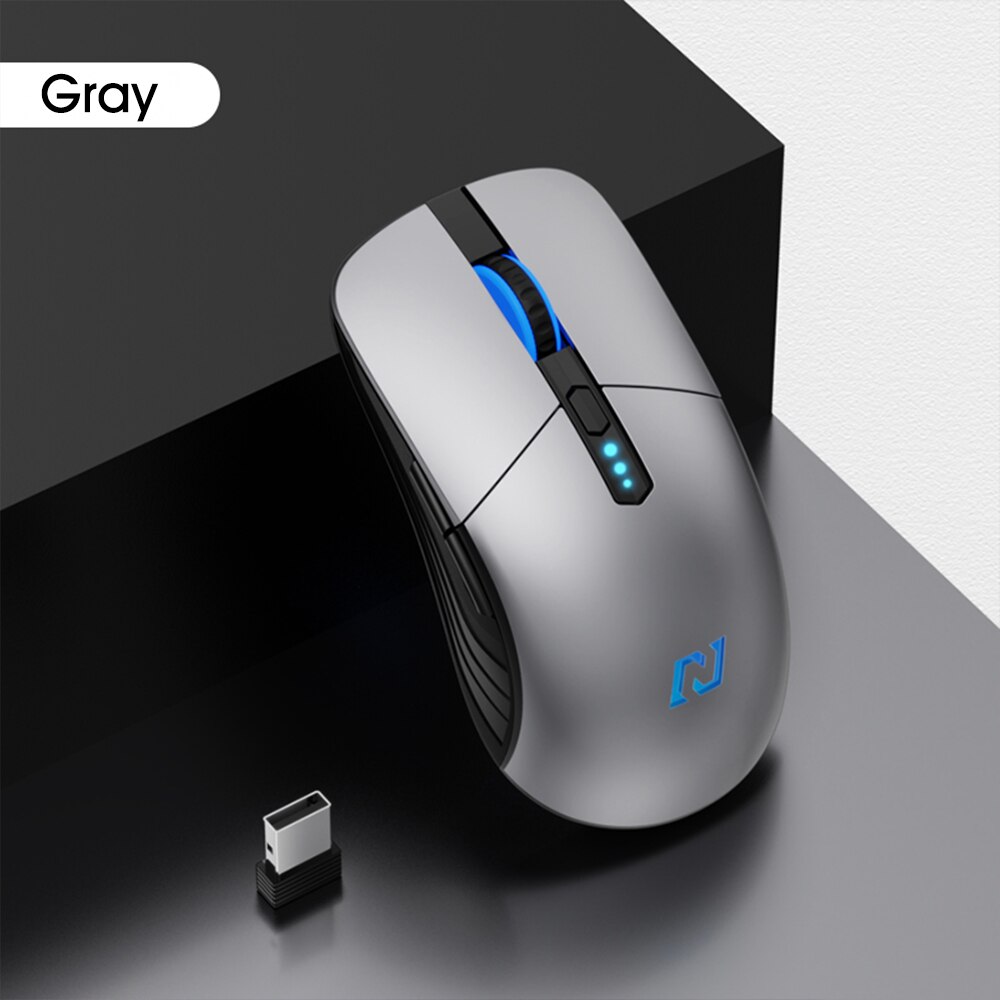 Rechargeable 2.4G wireless mouse office business 2.4G Wireless Ergonomic Mouse For PC Laptop: Gray
