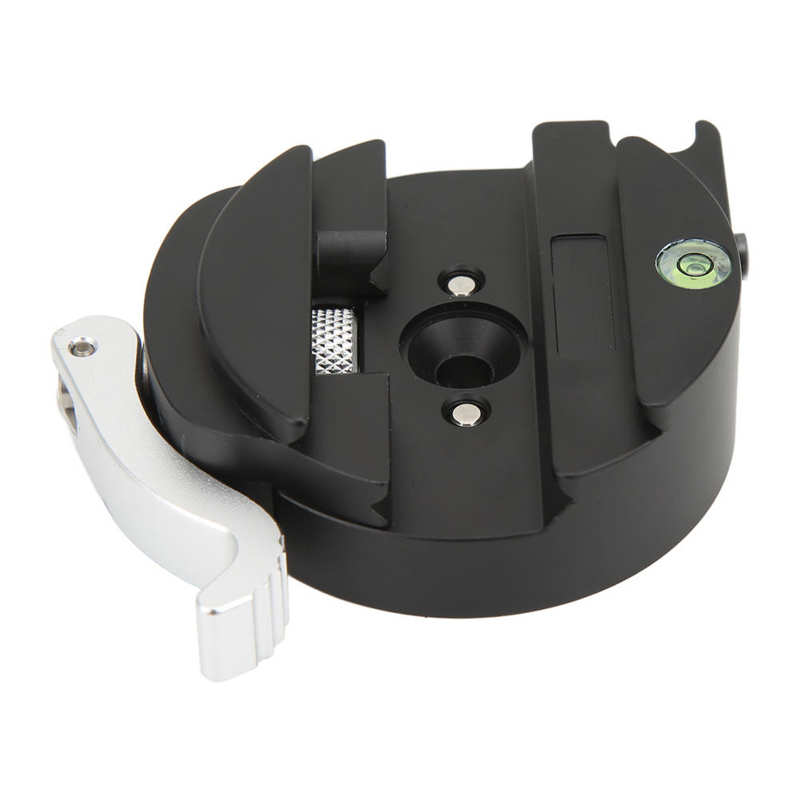 Quick Release Plate Clamp Aluminum Alloy Tripod Quick Release Plate Clamp with Gradienter for DSLR Camera Stabilizer