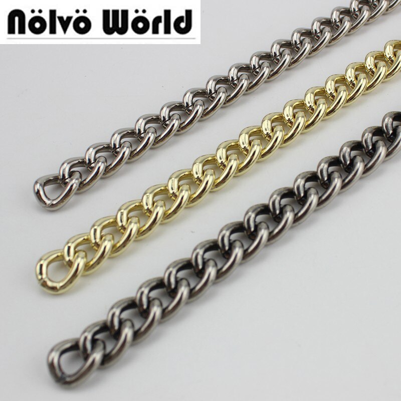 10 meters 5 meters 6 colors 4.0mm Line 13mm Roller metal light aluminum chain for hand bags long strap replacement