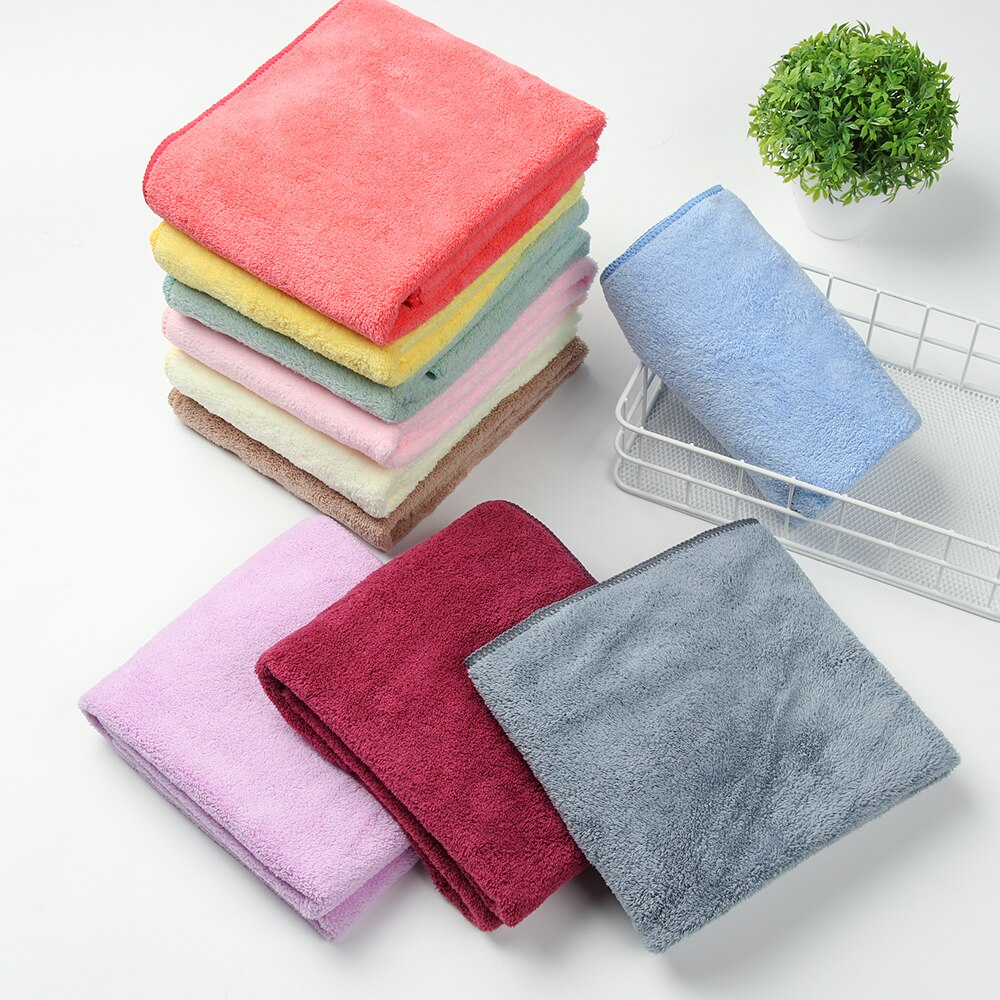 Serviette de nettoyage de cheveux de lavage à séchage rapide de serviette de cheveux de microfibre de serviette de séchage rapide d'ouatine de corail pour sécher les cheveux bouclés, longs et épais