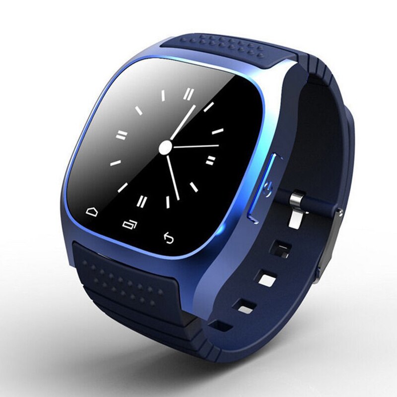 Reloj inteligente deportivo M26 para hombre, pulsera inteligente con Bluetooth y dial, antipérdida, para IOS y Android: Azul