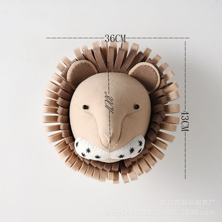 Enfants chambre décoration éléphant girafe chien renard Animal tête montage mural œuvre décor poupée jouets pour bébé fille chambre anniversaire: 7