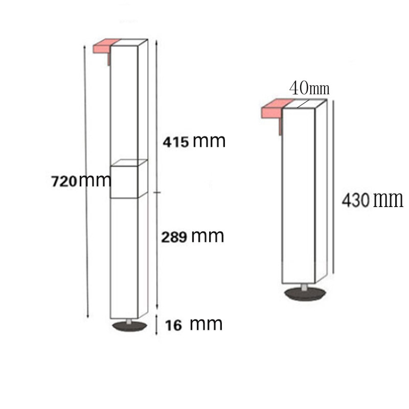 Pied de Table télescopique pliable pour camping-car, hauteur réglable pour caravane, camping-car, camping-car, accessoires de camping-car, 1 pièce