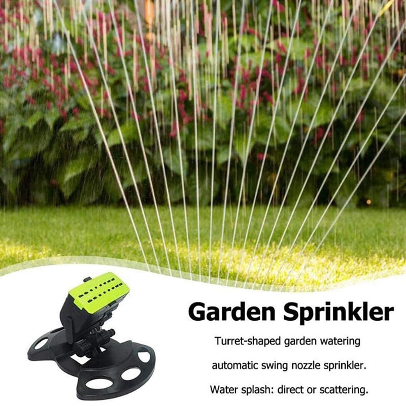 16 Hole Lawn Sprinkler Water Spray Nozzle Watering Irrigation Swinging Garden Sprinkler Garden Tool Irrigation Tools
