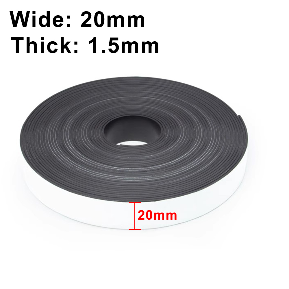 Flexible Magnet Strip Magnetic Rubber Tape Strong Self Adhesive Sticky Magnets Tapes for Fridge DIY Photo Poster Office Tools: 2m / Orange