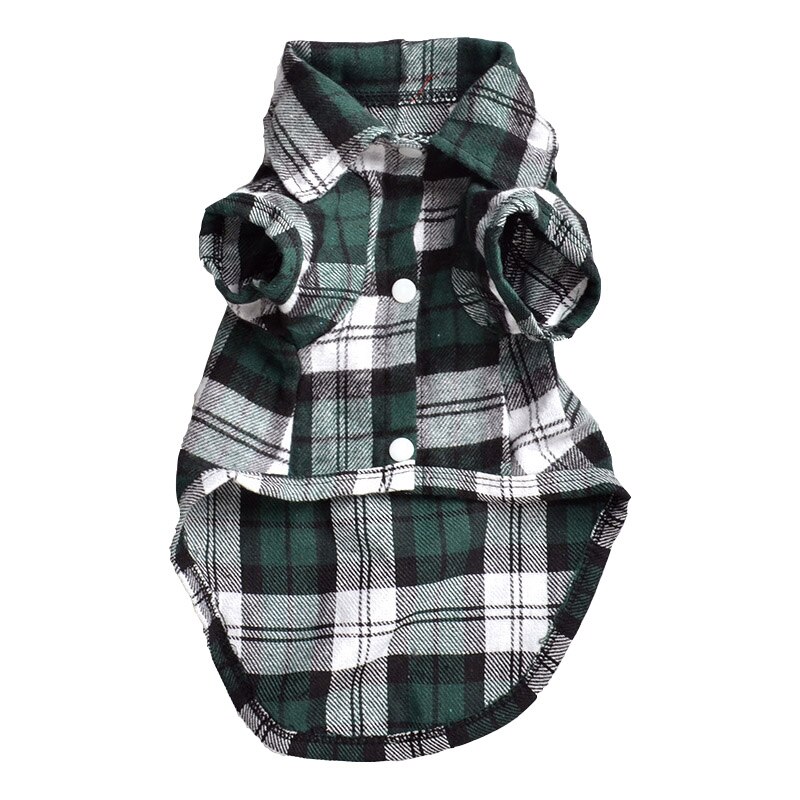 Plaid Hond Shirt Zomer Hond Kleding Voor Honden T-shirt Vest Puppy Pet Kleding Voor Honden Outfits Chihuahua Yorkshire Para perro: Green / L