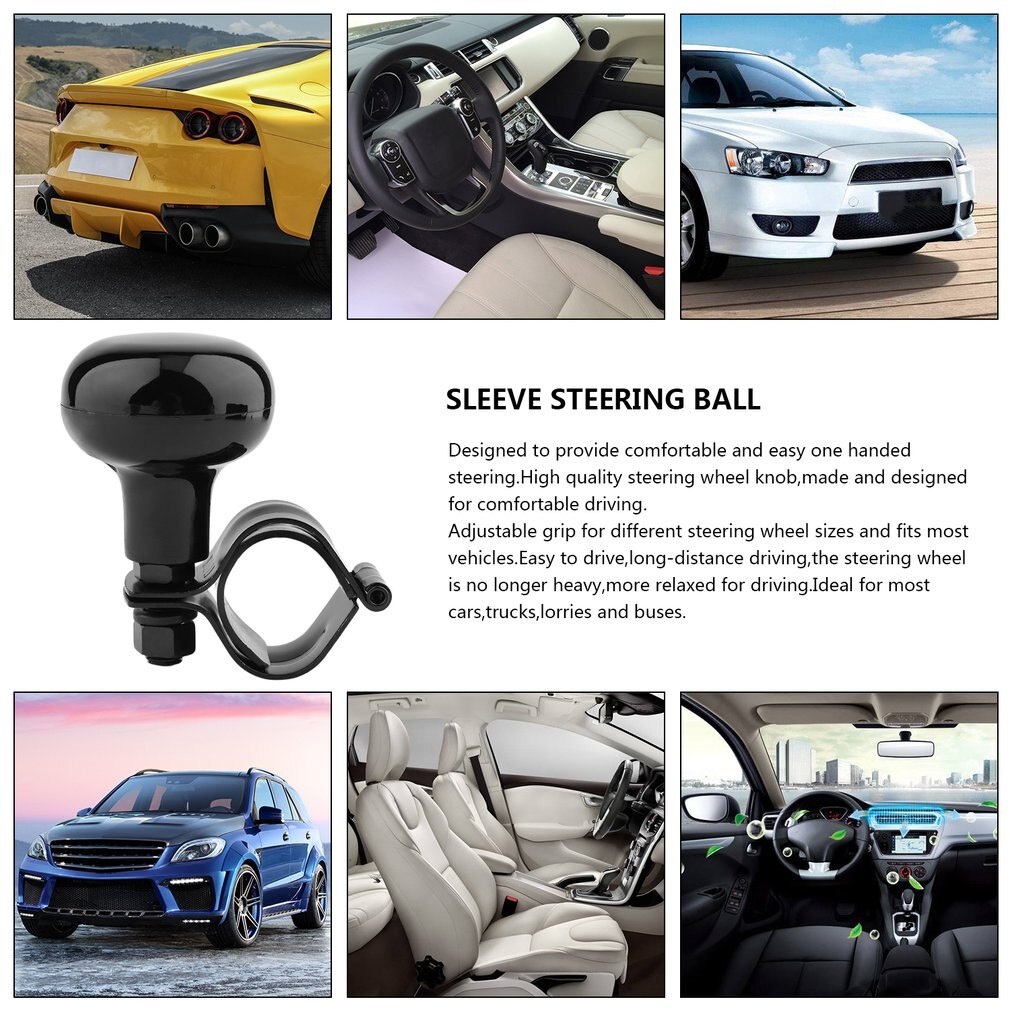 Car Steering Wheel Power Handle Ball Car Grip Knob Turning Helper Car Styling Hand Control Steering Wheel Fit Most Vehicles