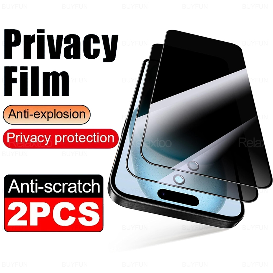 2Pcs For iPhone 17 Pro Max Privacy Tempered Glass Cover iPhone17 Air iPhone17Pro 17Pro 17ProMax Anti-Spy/Peep Screen Protector