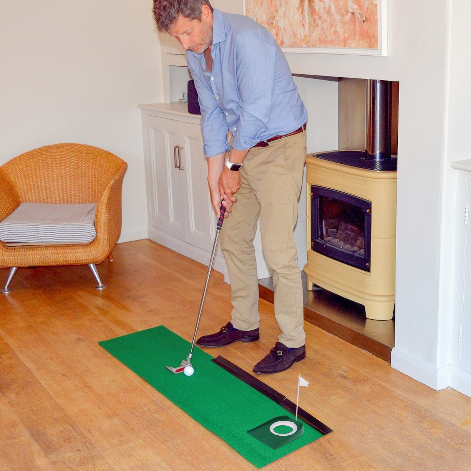 Golf Putting Mat 1 Golf Practice Putting Mat With Hole And LogoS Indoor Office Portable Putter Pressure Putt Trainer Home Office