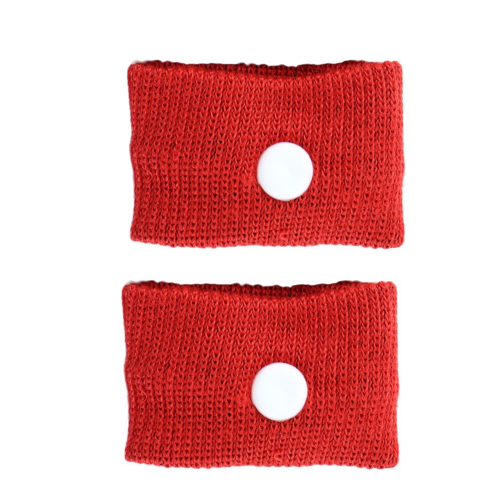 2Pcs Wrist Bands Anti Nausea Wrist Support Sports Safety Wristbands Adjustable Anti-motion Sickness Bracelets Wrist Band Brace: Red
