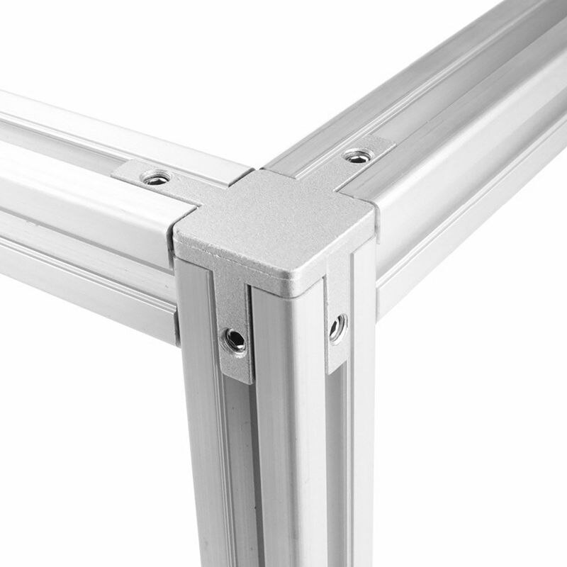 4-Pack 3030 série 3-Way extrémité coin support connecteur, avec vis pour Standard 8Mm T fente aluminium Extrusion profil