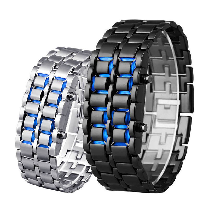 Binary-pulsera Digital LED para parejas, reloj a juego, de , FOU99