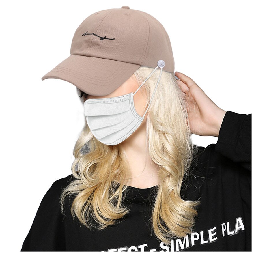 Enfermera doctor Botón Ajustable sombrero de sol casual Yashmak orejeras gorra de béisbol con botones