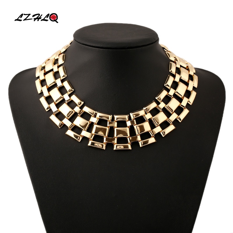 Liuxsp Rock Straat Hollow Out Grote Verklaring Choker Ketting Vrouwen Sieraden Persoonlijkheid tonen Kraag Sieraden Collier Femme