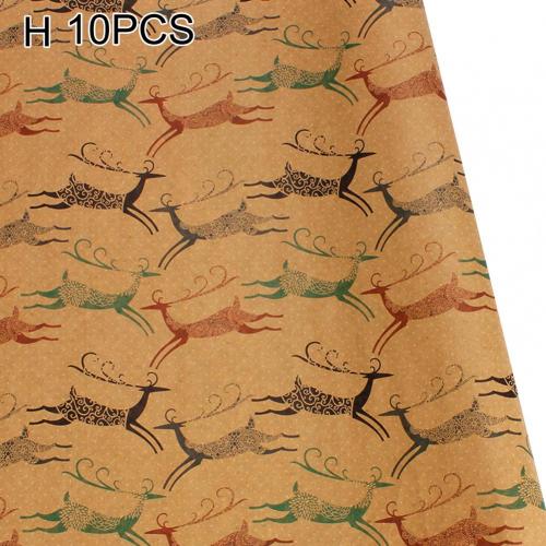 Papeles para envolver dulces, 8 estilos, 10 piezas, elementos de Navidad, prácticos, ecológicos para niños: H