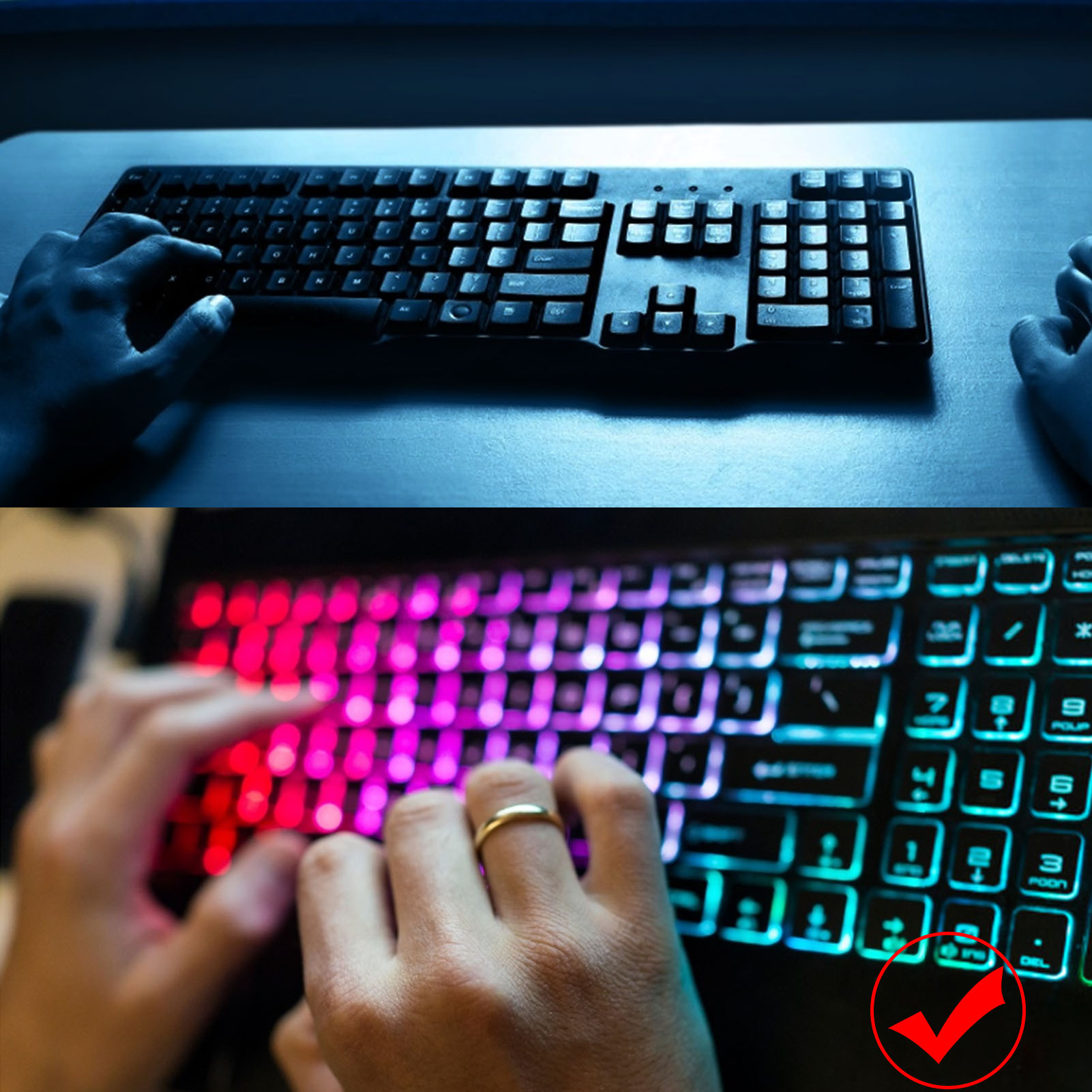 PBT Keycap Set With Translucent Layer For Mechanical Keyboards 104 Double Shot PBT Pudding Keycaps Keyset