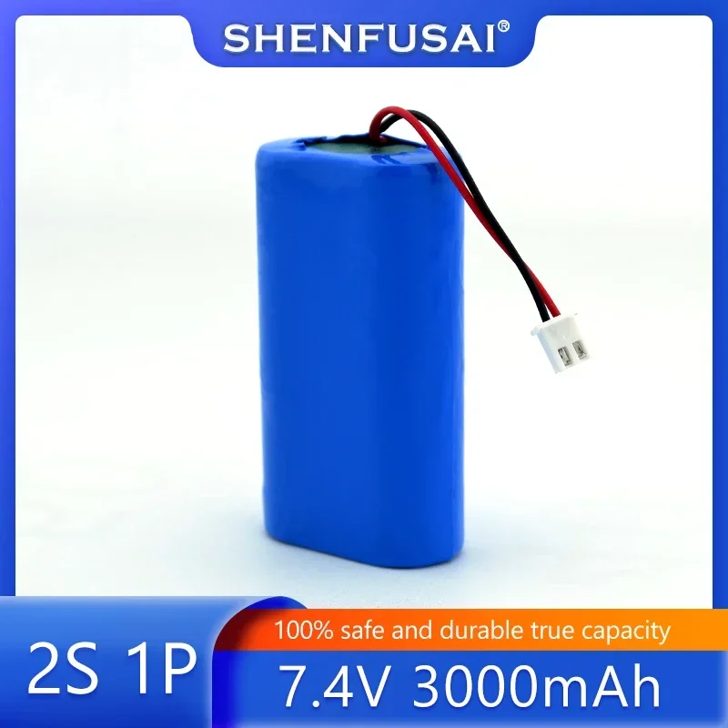 Bateria de lítio recarregável 7.4V 2S1P 18650 adequada para projetores, alto-falantes, monitoramento sem fio, iluminação, acessórios de brinquedo: ROXO