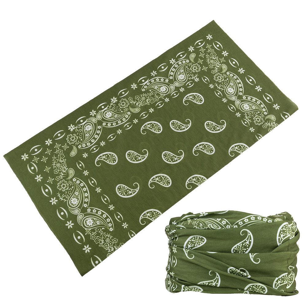 Paisley Magic Seamless Bandanas Women Men Sports Headband Outdoor Head Scarf For Female Male Buffs Face Shield: Bright Yellow