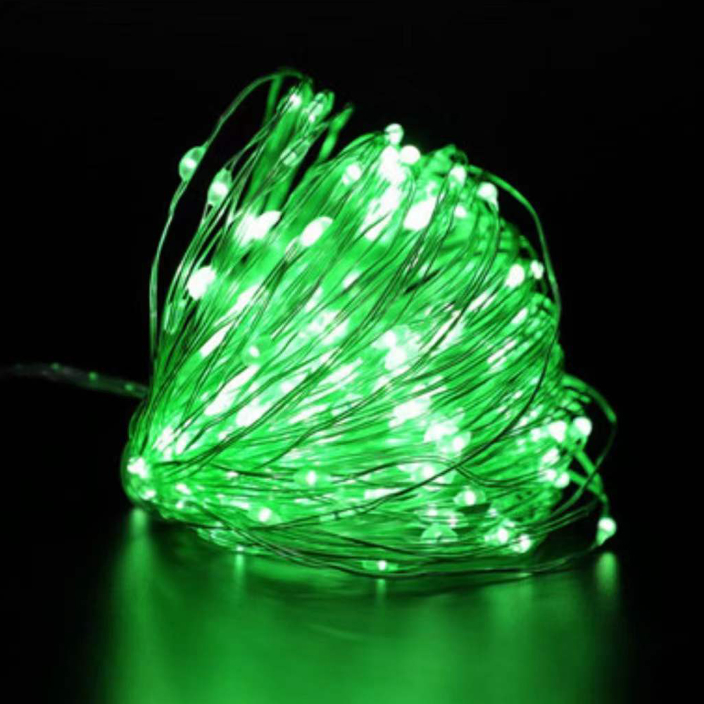 Led Copper Wire Fairy Lights String Button Battery Light DIY Waterproof Garland Christmas Wedding Decoration String Lights: RGB / 0.5W