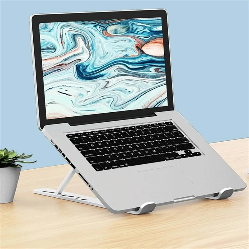 Bærbar laptop-stander, foldbar notebook-støtte, baseholder, justerbar riser, kølebeslag til bærbar computer og tablet-tilbehør