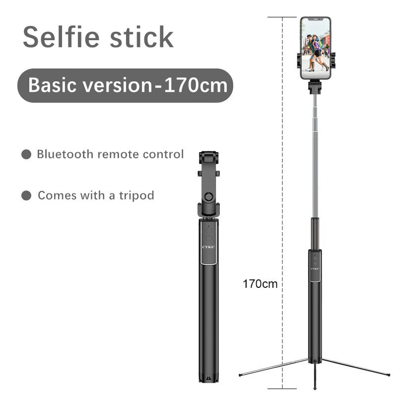 Bluetooth Selfie Stok Afstandsbediening Statief Handphone Live Photo Houder Statief Camera Zelfontspanner Artefact Staaf Met Licht Invullen: C