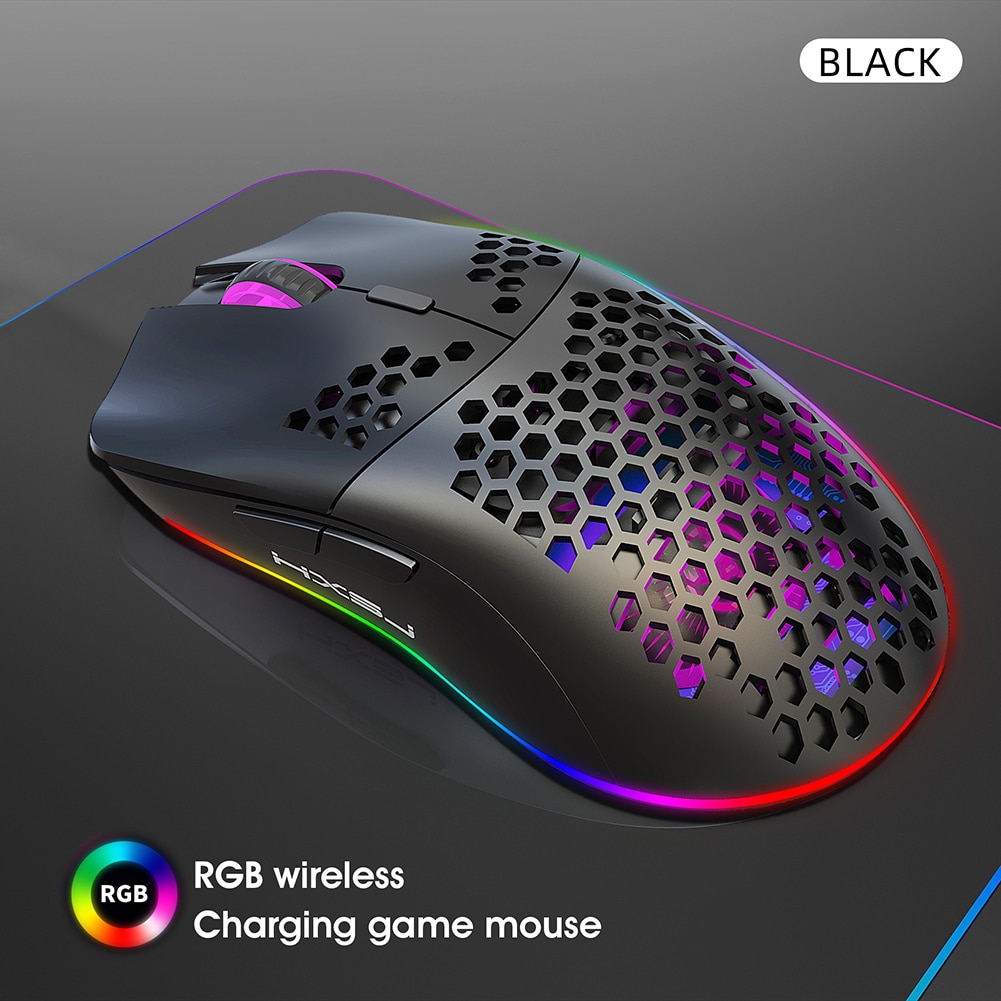 Backlit Honeycomb Shell 7 Programmable Button Mouse T66 2.4GHz Gaming Mouse Office Notebook Mice Mouse Pro Gamer