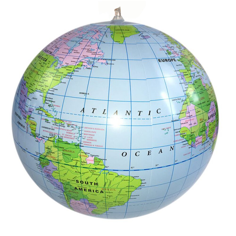 28Cm Opblaasbare Pvc Wereldbol Earth Kaart Leren Onderwijs Geografie Speelgoed Kaart Ballon Strand Bal Strand Halloween
