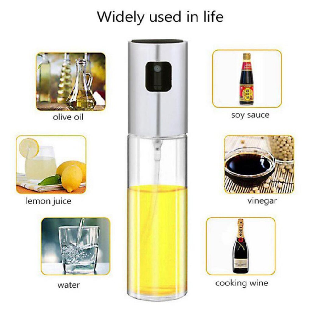 100mlPump Spray Bottle Olive Oil Sprayer Squeeze Bottle f/ Salad Making