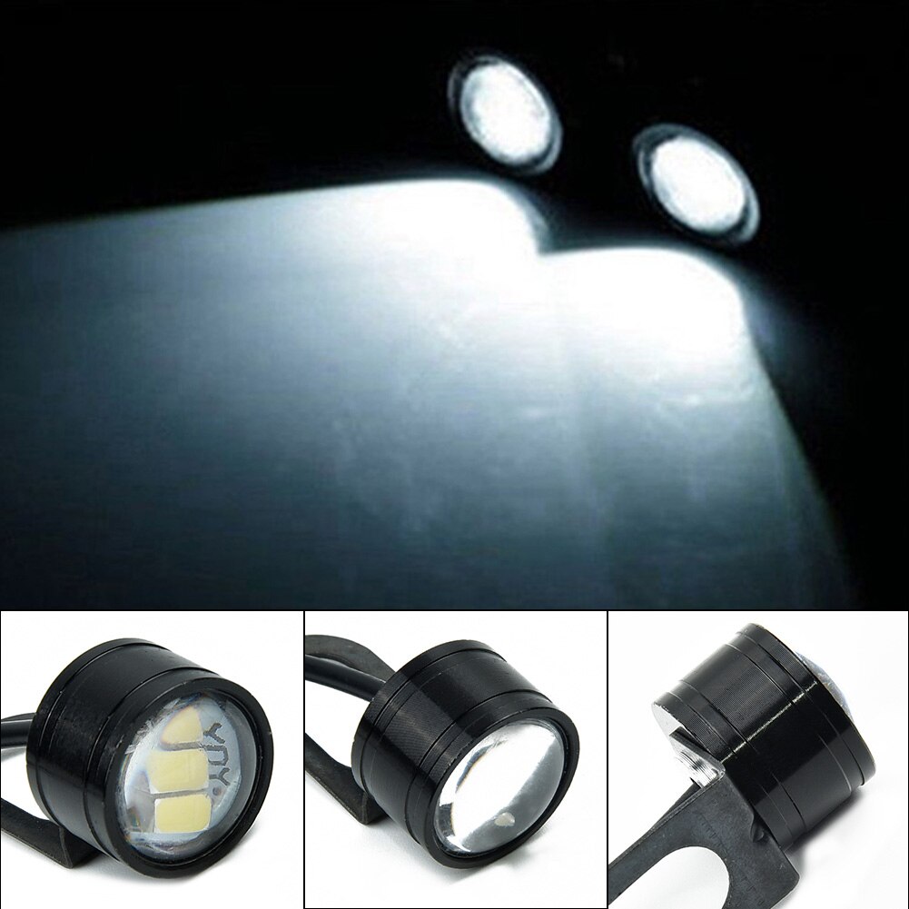 2Pcs Set White 12V Motorcycle White LED Spotlight Headlight Driving Light Fog Lamp 21.5*20*47mm Brand And
