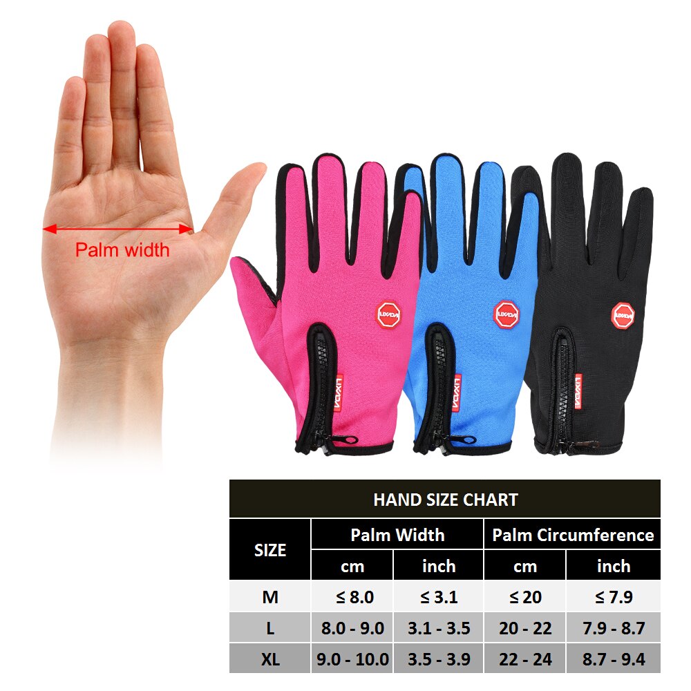 Lixada Outdoor Sport Wandelen Winter Fiets Fietsen Handschoenen Voor Mannen Vrouwen Windstopper Kunstleder Zachte Warme Handschoenen